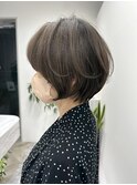大人美人ショート/レイヤーカット/白髪ぼかし/博多
