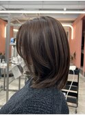 顔まわりレイヤー◎グレージュ