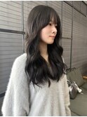 20代30代大人美人小顔ブリーチなし韓国ヘアアッシュブラック