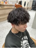 ツイストスパイラル　メンズカット　マッシュ