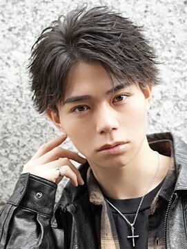 ベーア メロー(Bar mellow) ショートマッシュフェザーパーマ短髪メンズショート