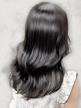 スタートウキョウ 渋谷(STAR TOKYO) 暗髪でも◎透明感アッシュブラック髪質改善カラーロングヘア