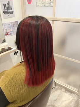 リシェイル(RICHAIR) 縮毛矯正毛×バレイヤージュ レッド