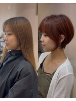 トゥーリ 城南樋井川店(tuuli)&nbsp;バッサリ！丸みショート/レッドブラウン
