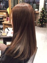 キヴィ(kivi) ツヤ髪 グラデーションベージュ ストレートロング