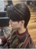 メンズ曲がる縮毛矯正/センターパート曲がる縮毛矯正/ニュアンス