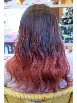 シェロヘア(cielo HAIR) ピンクグラデーションカラー