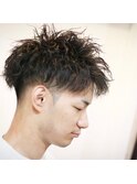 2ブロック×ソフトツイストスパイラルパーマ