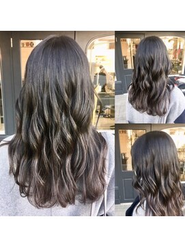 ディーリンク 南橋本店(HAIR MAKE DLINK) 暗めのアッシュブラウン巻き髪ロング