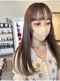 Hona hair ☆ 顔まわりレイヤー×ミルクティーベージュ