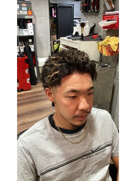 グロウヘアワークス(grow hair works) オールバックツイストパーマ