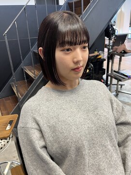 トレス(TRESS) プツっとボブ！透明感暗めほんのりレッド♪