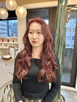 ロンドアジュール 横浜(Lond azur)&nbsp;★赤髪で春らしく！レイヤーカット！横浜レイヤー！ワインレッド