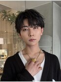レイヤーカットウェットヘアオリーブベージュニュアンスパーマ