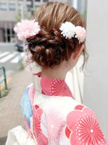 デザインカラーレイヤーカットウェットヘア夏オリーブベージュ