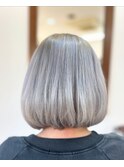ボブ＋ダブルカラー（グレー）