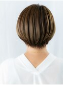 ツヤ髪ハイライト小顔補正カットa古河20代30代40代