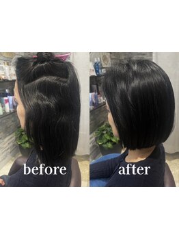 【髪のお悩み解決】自然にまとまるナチュラル縮毛矯正*髪のボリュームを落としすぎずない仕上がり＜瓦町＞