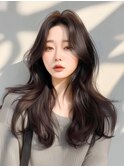 フェイスレイヤー/レイヤーカット/韓国風ヘア/ハッシュカット