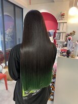 ボックスミコ(Box mico.)&nbsp;裾カラー×グリーン