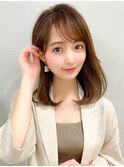 20代シースルー前髪で結んでかわいいフェイスレイヤー
