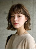 クラゲヘアー/小顔に見せるヘア/ココアベージュ/表参道