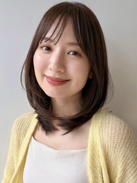 ガーデン 銀座(GARDEN) 顔まわりレイヤー/小顔/ココアベージュ/ミディアム/２０代３０代