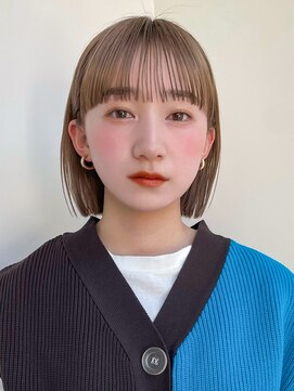 ボブ×ベージュ