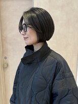 オン キャナルシティ博多前店(on)&nbsp;【晴音】ミニボブ/ブルーブラック/ショート/30代