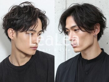 レアレア ヘアアンドライフ(LeaLea)の写真/<MEN'S高評価>メンズ眉毛もお任せOK◎"毛先数ミリ単位までのこだわり再現性抜群のON/OFF Style*[伊丹]