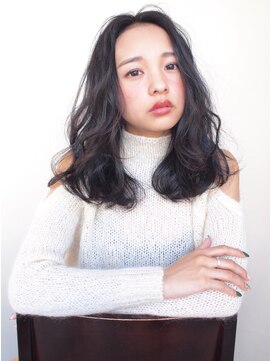 アフロート ギンザ(AFLOAT GINZA) かきあげロング×ウエーブパーマ