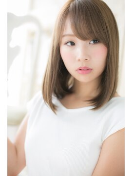 モッズ ヘア 福岡姪浜店(mod's hair) *mod's姪浜*…斜めバングのナチュラルセミディb