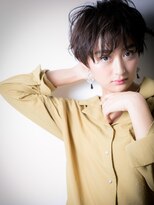 カバーヘア ブリス 戸田公園西口店(COVER HAIR bliss) モードな黒髪小顔マニッシュショートw戸田公園20代30代40代