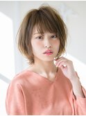 マーブル三軒茶屋☆大人かわいい無造作ボブ☆オリーブカラー