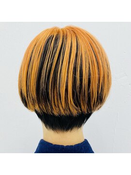 クク(QUQU) ツートーンコントラストオレンジ