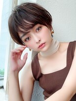 ラルユー 金山(LallYou)&nbsp;大人ショート/ココアベージュカラー/透け感ショートボブ