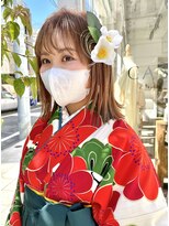 【#わだむすび】水引金箔　卒業式袴着付けアレンジ