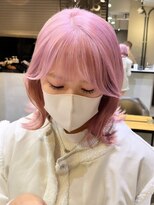 ベレーザ 渋谷(BELEZA)&nbsp;2259外国人風カラーベイビーピンクフリンジバングルーズヘアボブ