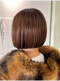 ベージュカラー×コンパクトボブ/ヘルシースタイル#刈り上げボブ