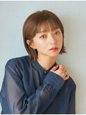 外ハネぱつっとボブ