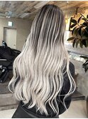 ロング×ハイライトバレイヤージュ