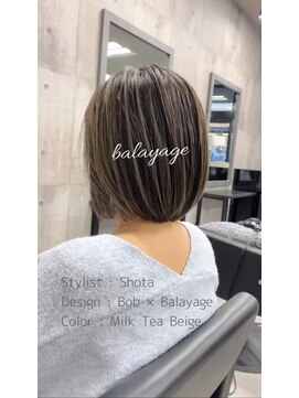 アンビシャス 昭島 【SHOTA】ぱつっとボブ×バレイヤージュ