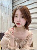 【monaco】30代丸顔さんに似合わせる、前髪なしくびれショート