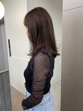 ローレンアオ(LOREN AO) ミルクティベージュオリーブダブルカラーラベンダー