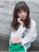 大人女性◆艶レイヤー前髪ピンクベージュ 髪質改善 縮毛矯正