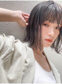 簡単オシャレ◯切りっぱなしボブ、ミディアム/天神大名
