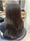透明感シアーグレージュ/艶髪セミロング