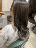 グレージュインナー/暗めカラー/艶髪/10代20代