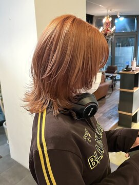 ローエ バイ デコ(Rohe by DECO) 【廣川】レイヤーカット/ボブウルフ/ウルフ/オレンジブラウン