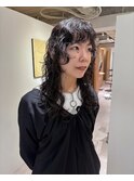 黒髪パーマ